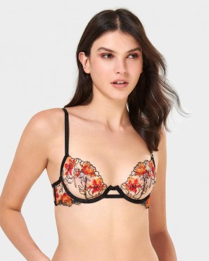 Bluebella Calista Wired Bras Black / Red | USACE3087