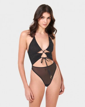 Bluebella Callie Eco Soft Bodysuit Black | USAFM3211